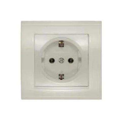 Розетка 1-м СП Бриллиант 16А IP20 с заземл. сл. кость UNIVersal 7948844